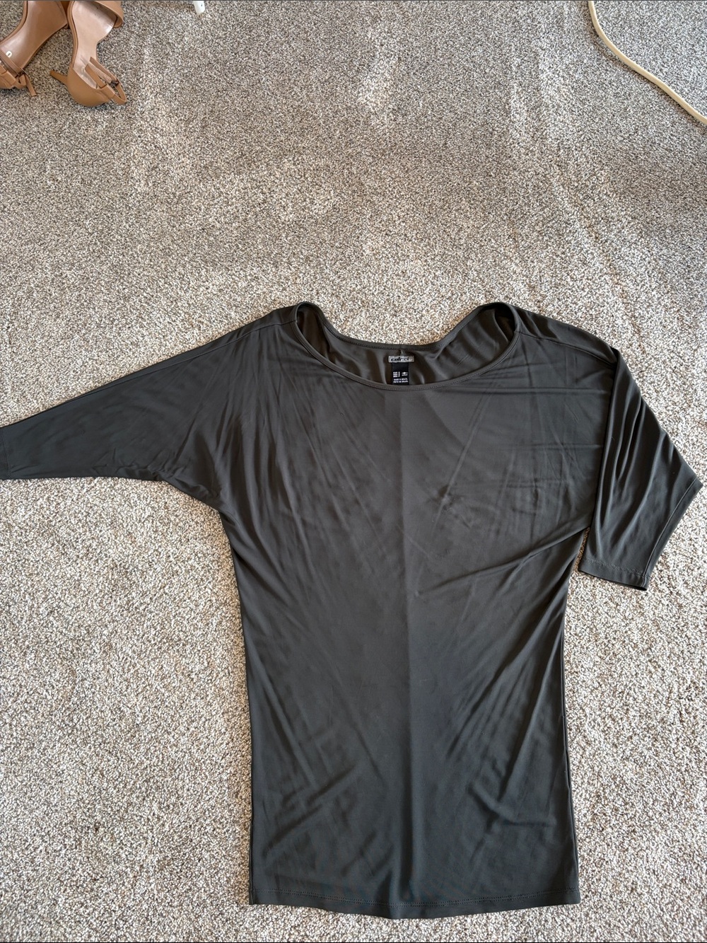 Women’s Colcci Dark Olive Green Long Dolman Sleeve Top size Small